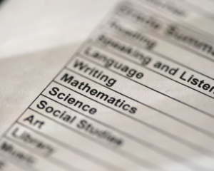 An image of a school report